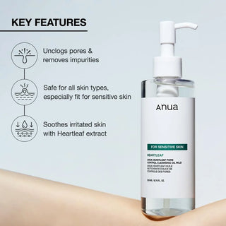 anua heartleaf pore control cleansing oil mild